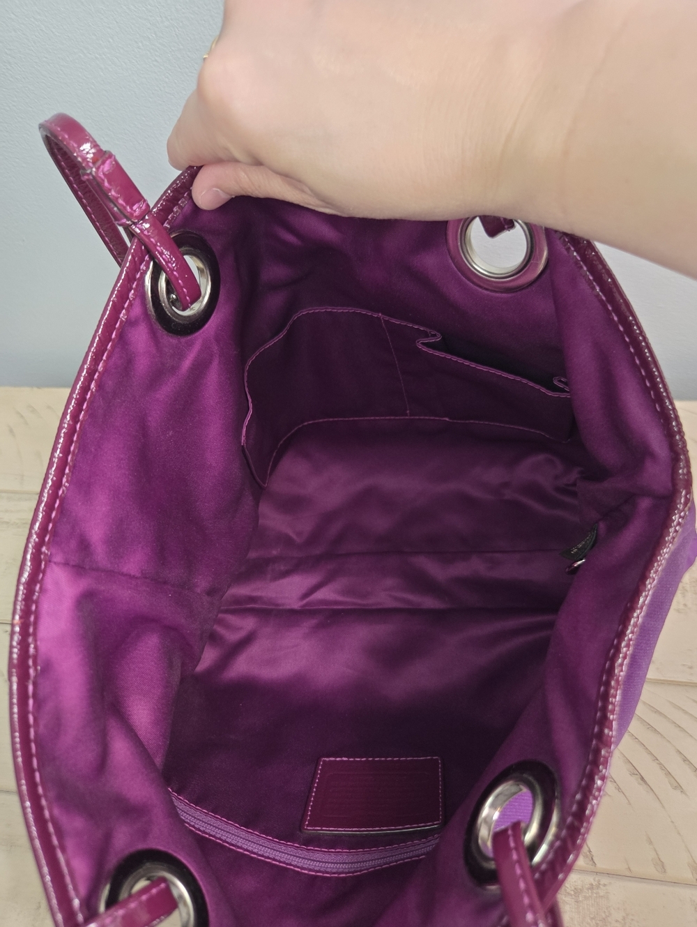 Coach Poppy Evie Tote from the vintage Poppy Collection, Multicolor, EUC - Picture 15 of 16